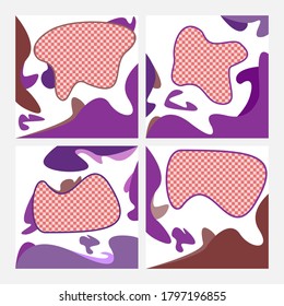Set of Post Banner Template Design Vector Illustration.