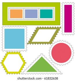 Set of a postage stamps icons