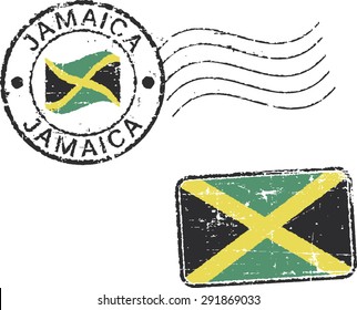 Set of postal grunge stamps 'Jamaica' svg