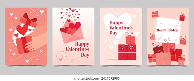 A set of postcards for Valentine's Day.