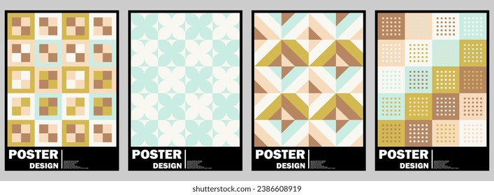 set poster abstract pattern design templates with soft color. useful for web background, poster art design, magazine front page, hi-tech print, and cover artwork.