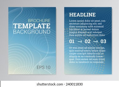 Set of Poster, Brochure Design Templates  in blue color. Geometric Abstract Modern Backgrounds