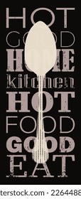 Set of poster design for the kitchen, for the menu. Painting, poster, print. Vector elements.