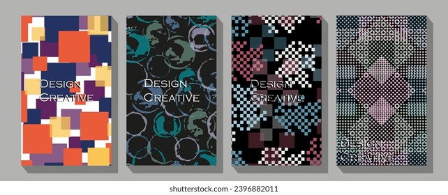 Set of poster, flyer, brochure design templates in different styles. Infographic concept.  Set of abstract different shapes. 