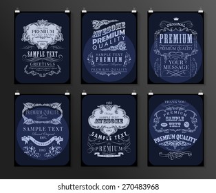 Set of poster, flyer, brochure design templates. ?alligraphic design elements and page decoration