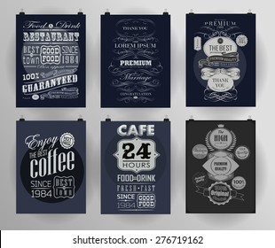 Set of poster, flyer, brochure design templates . ?alligraphic design elements and page decoration