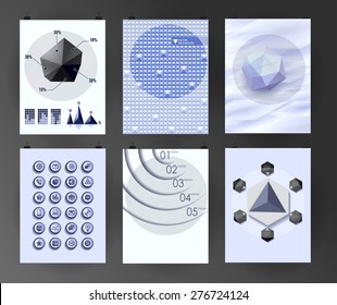 Set of poster, flyer, brochure design templates in different styles. Design concept. Retro design. Abstract modern backgrounds.