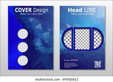 Set of poster, flyer, brochure design templates. Abstract modern polygonal backgrounds.