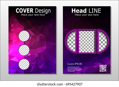 Set of poster, flyer, brochure design templates. Abstract modern polygonal backgrounds.