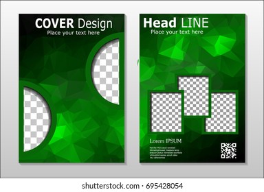 Set of poster, flyer, brochure design templates. Abstract modern polygonal backgrounds.