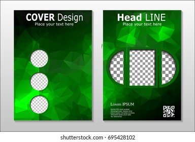 Set of poster, flyer, brochure design templates. Abstract modern polygonal backgrounds.