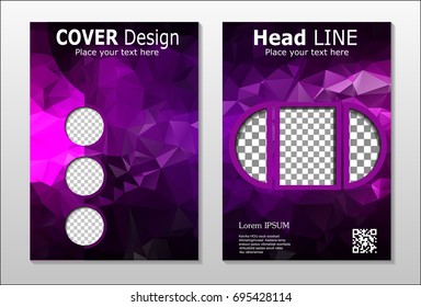 Set of poster, flyer, brochure design templates. Abstract modern polygonal backgrounds.