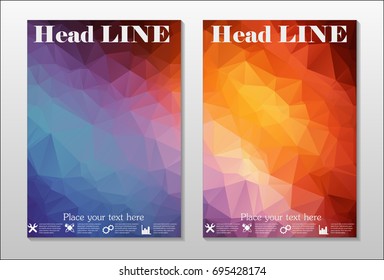 Set of poster, flyer, brochure design templates. Abstract modern polygonal backgrounds.