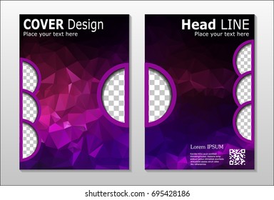 Set of poster, flyer, brochure design templates. Abstract modern polygonal backgrounds.