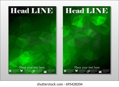 Set of poster, flyer, brochure design templates. Abstract modern polygonal backgrounds.