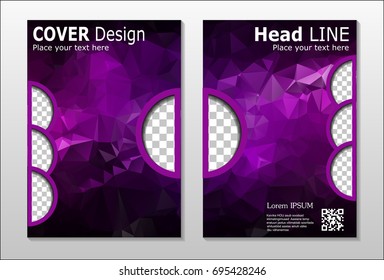 Set of poster, flyer, brochure design templates. Abstract modern polygonal backgrounds.