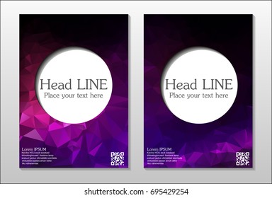 Set of poster, flyer, brochure design templates. Abstract modern polygonal backgrounds.