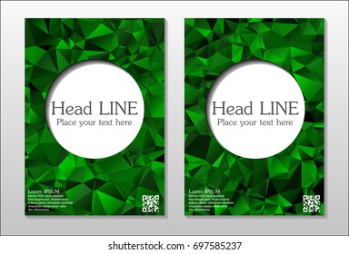 Set of poster, flyer, brochure design templates. Abstract modern polygonal backgrounds.