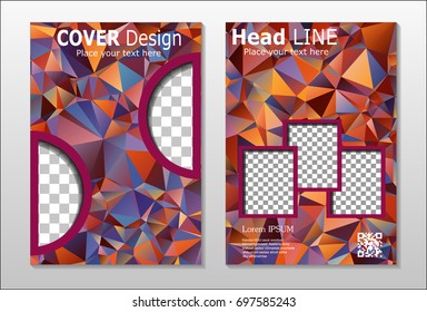 Set of poster, flyer, brochure design templates. Abstract modern polygonal backgrounds.
