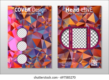 Set of poster, flyer, brochure design templates. Abstract modern polygonal backgrounds.