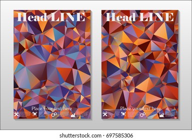 Set of poster, flyer, brochure design templates. Abstract modern polygonal backgrounds.
