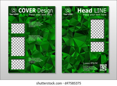 Set of poster, flyer, brochure design templates. Abstract modern polygonal backgrounds.