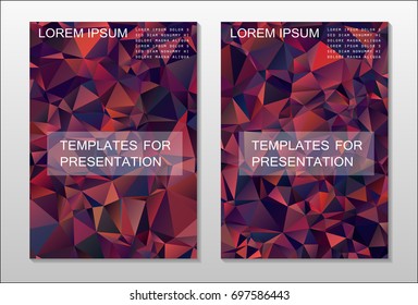 Set of poster, flyer, brochure design templates. Abstract modern polygonal backgrounds.
