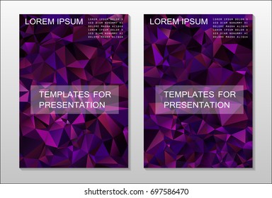 Set of poster, flyer, brochure design templates. Abstract modern polygonal backgrounds.