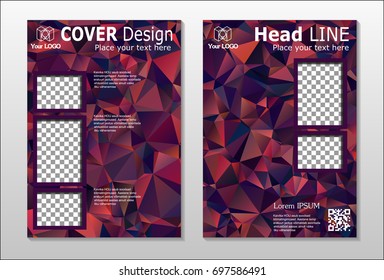 Set of poster, flyer, brochure design templates. Abstract modern polygonal backgrounds.