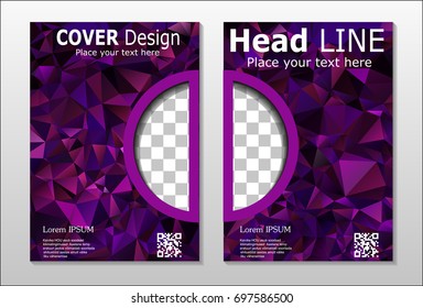 Set of poster, flyer, brochure design templates. Abstract modern polygonal backgrounds.