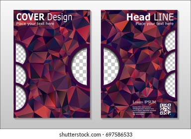 Set of poster, flyer, brochure design templates. Abstract modern polygonal backgrounds.