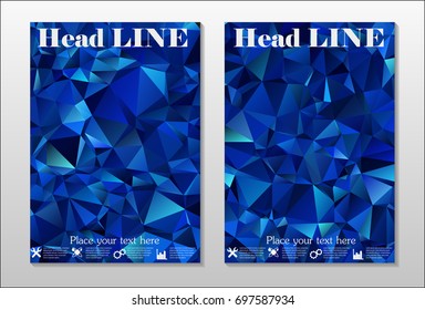 Set of poster, flyer, brochure design templates. Abstract modern polygonal backgrounds.