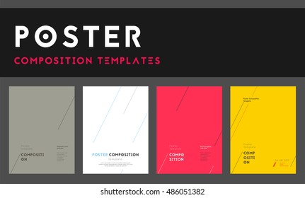 Set of Poster, Flyer, Brochure, Layout Templates. Modern Clean Design. Vector Illustration