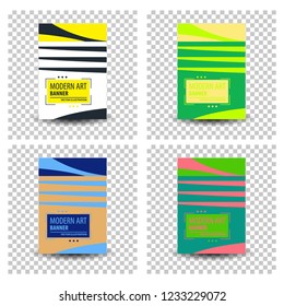 Set of poster flyer pamphlet brochure cover design layout space for photo background, vector illustration template in A4 size