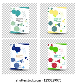 Set of poster flyer pamphlet brochure cover design layout space for photo background, vector illustration template in A4 size