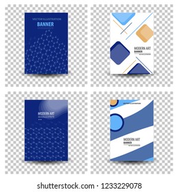 Set of poster flyer pamphlet brochure cover design layout space for photo background, vector illustration template in A4 size