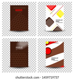 Set of poster flyer pamphlet brochure cover design layout space for photo background, vector illustration template in A4 size