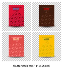 Set of poster flyer pamphlet brochure cover design layout space for photo background, vector illustration template in A4 size