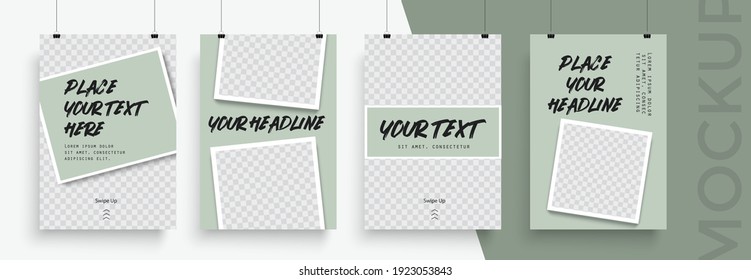 Set poster template. Easy to adapt to brochure, annual report, magazine, poster, card, corporate presentation, portfolio, flyer, banner, website, app