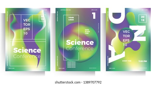 set of poster templates, flyers for events, conferences, seminars, exhibitions. modern multicolor vector illustration