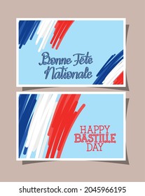 set of posters bastille day
