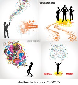 Set of posters for business