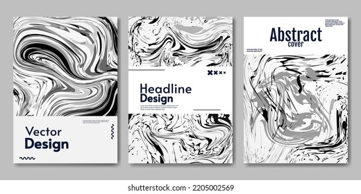 Set of posters. Design for poster, banner, brochure. Classic graphic. Set of minimalist landscape.