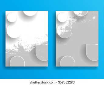 Set Of Posters . Grunge Templates . brochure Design . Vector Flyers Collection .