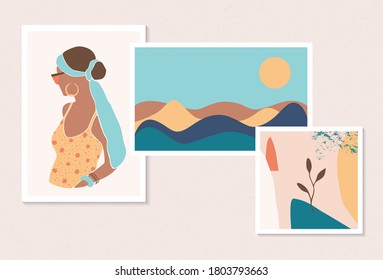 A set of posters in a minimalistic style.