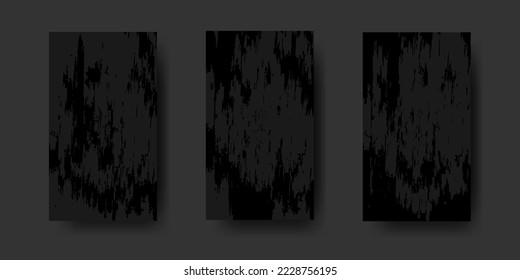 Set of posters on the psychology theme on the black background. Abstract face. Rorschach test. Vector illustration.