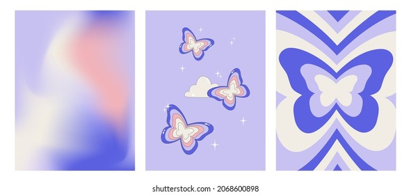 the butterflies Set illustration