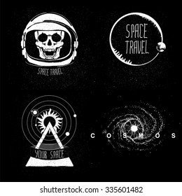 a set of posters on the theme of space