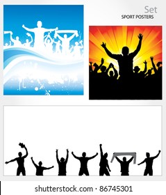 Set of posters for sports championships