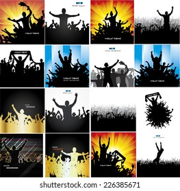 Set posters for sports championships and concerts